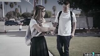Nasty teen orders two guys to double penetrate her (2025)
