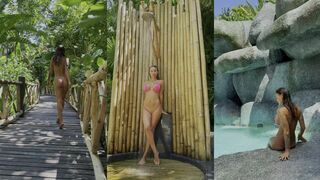 Hot Monika Fox Poses in Sexy Pink Bikini in Exotic Locations - Monika Fox (2025)