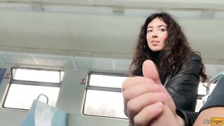 Public Handjob on Train Ends in Blowjob from Stranger Girl - Risky Dick Flashing - Katty West, Dis Diger (2025)
