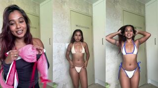 Try on Haul: Watch This Petite Indian Try on Cute Lingerie - Mia Z (2025)