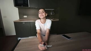 Truth or Dare Game with Friend Ended with Hot Sex on the Table and Pussy Crea... - My Little Betsy (2025)