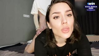 Hot Student Gives Blowjob and Rides Cock as She Was Taught in College Dorm - Good View Couple (2025)