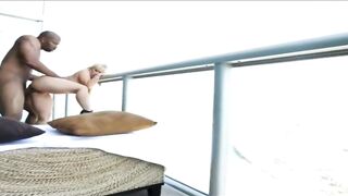 Blonde MILF in Interracial Balcony Encounter (2026)