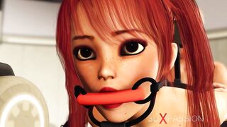 Sci-fi Bdsm! Red Haired Hot Gagged Girl in Cuffs gets Fucked Hard by a Midget... (2026)