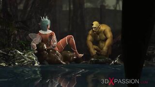 Threesome with a Beautiful Hot Fairy and Two Orcs in the Night Forest (2026)