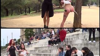 Bound Teen Shows Off Her Perky Tits While Getting Fucked in a Park HD (2016)