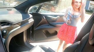 TINDER DATE CUMS IN ME IN a TESLA ON AUTOPILOT FullHD - TeslaTaylor (2020)
