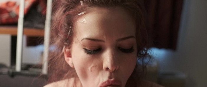 College teen redhead girlfriend deepthroats after she drains cock onto her slutty - face FullHD - Porn (2020)
